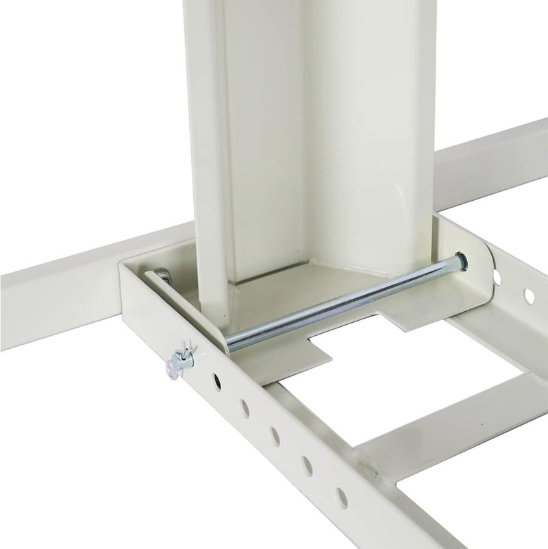 Donext Motorcycle Wheel Chock, 1800lbs Heavy-Duty Steel Stand for 15"-22" Wheels, White Trailer Motorcycle Stand with Adjustable Holes, High-Grade Steel Trailer Stand - Image 5